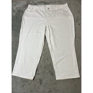 Talbots Jeans Women's Flawless High-Waist Leggings 20W White High Rise Straight